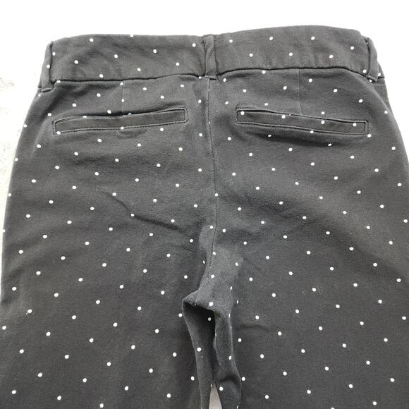 Old Navy Pant Womens 2 Black White Polka Dot Low Rise Pixie Skinny Ankle Stretch - Picture 3 of 9